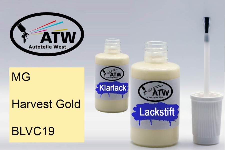 MG, Harvest Gold, BLVC19: 20ml Lackstift + 20ml Klarlack - Set, von ATW Autoteile West.